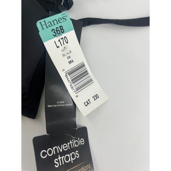 3x Hanes Bras Black Pink White Size 36B Body Creations Convertible Straps New - Picture 8 of 9